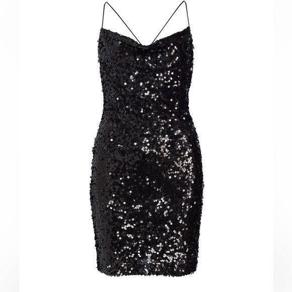 WAYF | Midnight Sequined Gray Dress XL - Picture 1 of 5